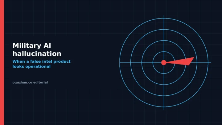 Abstract radar and alert graphic for military AI hallucination deep dive